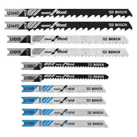 Shank Jigsaw Blade Assortment 10 Pcs by USA Bosch Power Jig Saw Blades