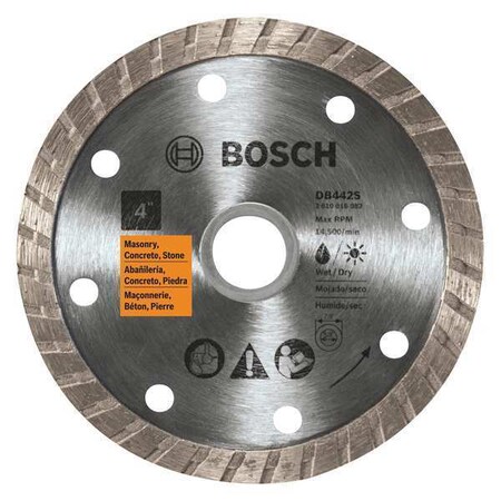 4In Turbo Rim Diamond Blade Type DB442S by USA Bosch Diamond Power Saw Blades
