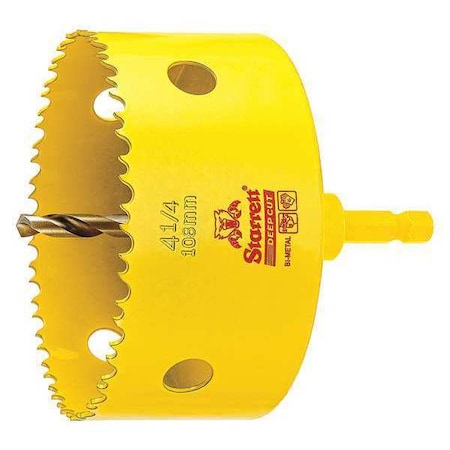 4 1/4" (108mm) Bi Metal HSS Hole Saw with Arbor by USA Starrett Hole Saws & Cutters