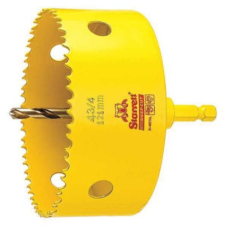 4 3/4" (121mm) Bi Metal HSS Hole Saw with Arbor by USA Starrett Hole Saws & Cutters