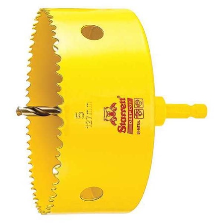 5" (127mm) Bi Metal HSS Hole Saw with Arbor by USA Starrett Hole Saws & Cutters