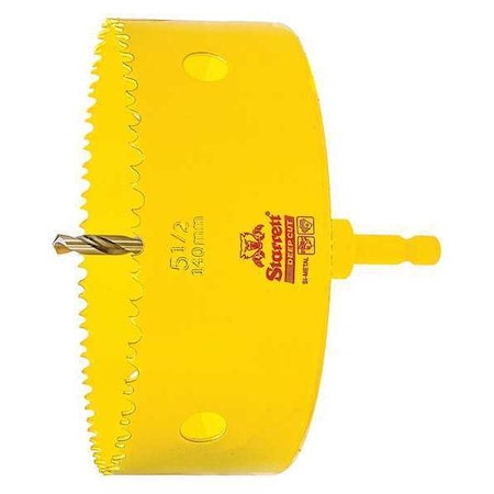 5 1/2" (140mm) Bi Metal HSS Hole Saw with Arbor by USA Starrett Hole Saws & Cutters