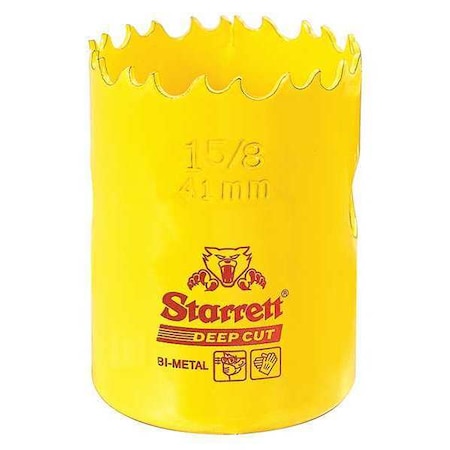 Bi Metal Fast Cut Hole Saw 1 5/8" (41mm) Type DCH0158 G by USA Starrett Hole Saws & Cutters