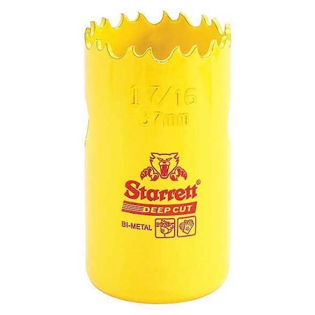 Bi Metal Fast Cut Hole Saw 1 7/16" (37mm) Type DCH0176 G by USA Starrett Hole Saws & Cutters