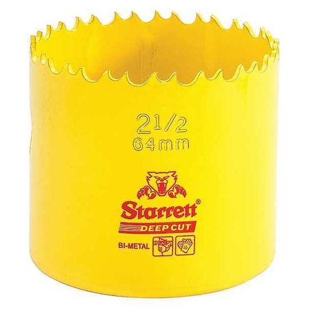 Bi Metal Fast Cut Hole Saw 2 1/2" (64mm) Type DCH0212 G by USA Starrett Hole Saws & Cutters