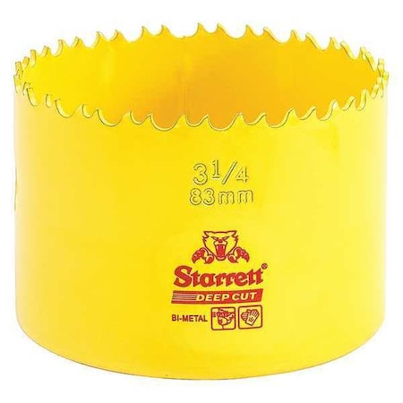 Bi Metal Fast Cut Hole Saw 3 1/4" (83mm) Type DCH0314 G by USA Starrett Hole Saws & Cutters