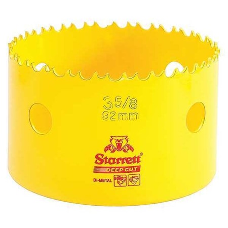 Bi Metal Fast Cut Hole Saw 3 5/8" (92mm) Type DCH0358 G by USA Starrett Hole Saws & Cutters
