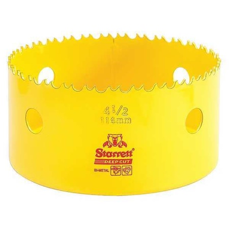 Bi Metal Fast Cut Hole Saw 4 1/2" (114mm) Type DCH0412 G by USA Starrett Hole Saws & Cutters
