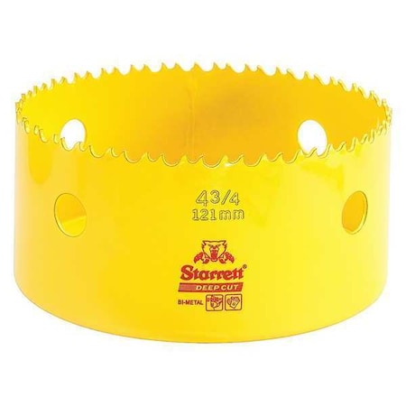 Bi Metal Fast Cut Hole Saw 4 3/4" (121mm) Type DCH0434 G by USA Starrett Hole Saws & Cutters