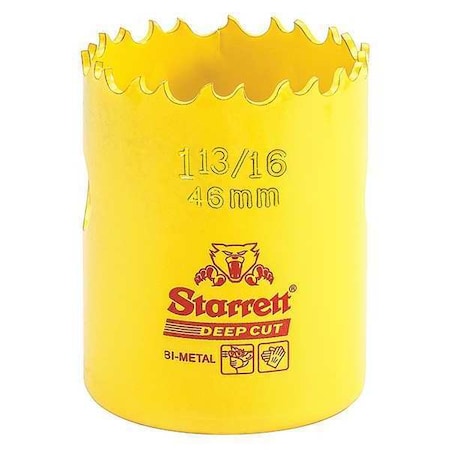 Bi Metal Fast Cut Hole Saw 1 13/16" (46mm) Type DCH1136 G by USA Starrett Hole Saws & Cutters
