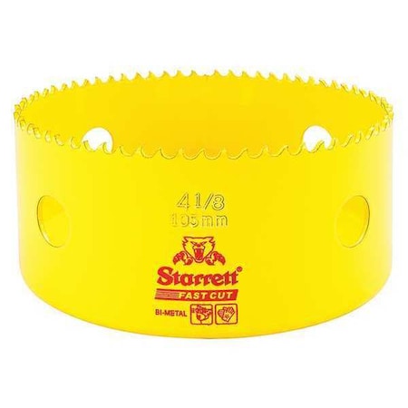 Bi Metal Fast Cut Hole Saw 4 1/8" (105mm) by USA Starrett Hole Saws & Cutters