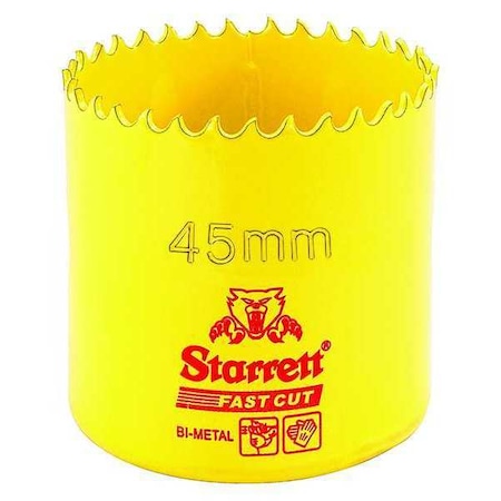 45mm Fast Cut Metric Hole Saw Bi Metal HSS by USA Starrett Hole Saws & Cutters