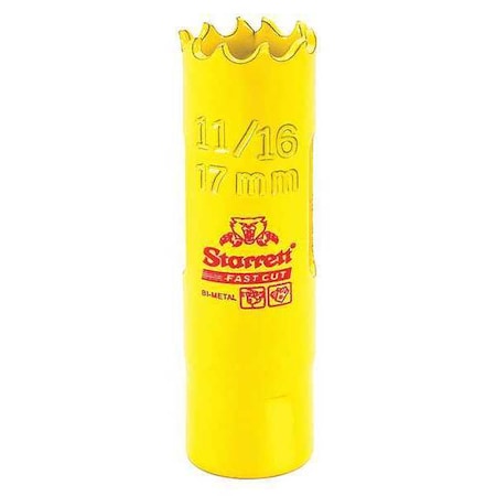 Bi Metal Fast Cut Hole Saw 11/16" (17mm) by USA Starrett Hole Saws & Cutters