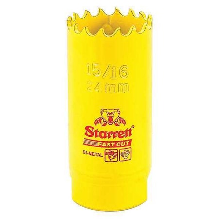 Bi Metal Fast Cut Hole Saw 15/16" (24mm) by USA Starrett Hole Saws & Cutters
