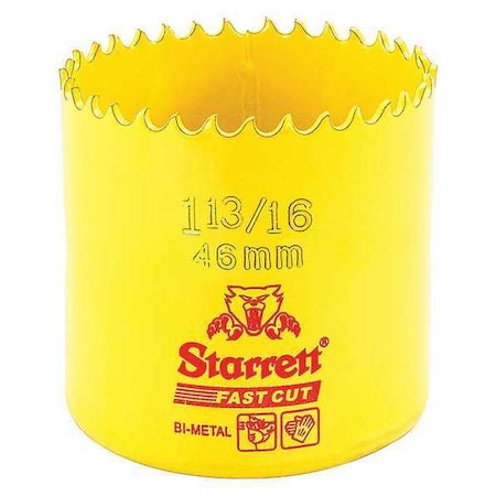Bi Metal Fast Cut Hole Saw 1 13/16" (46mm) by USA Starrett Hole Saws & Cutters