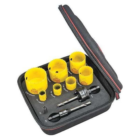 FCH Plumbers Kit w/ 7 Hole Saws Arbors by USA Starrett Hole Saw Accessories