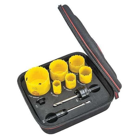 Electricians Kit w/ 6 Hole Saws Arbors by USA Starrett Hole Saw Accessories