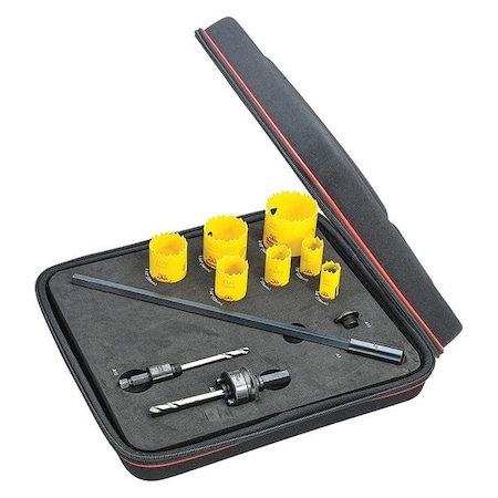 Industrial Kit w/ 7 Hole Saws Arbors by USA Starrett Hole Saw Accessories