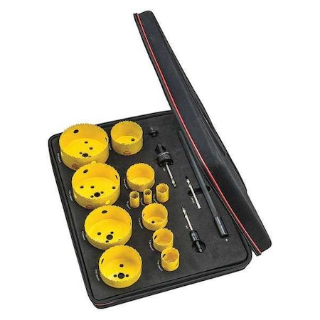 Plumbers Kit w/ 12 Hole Saws Arbors by USA Starrett Hole Saw Accessories