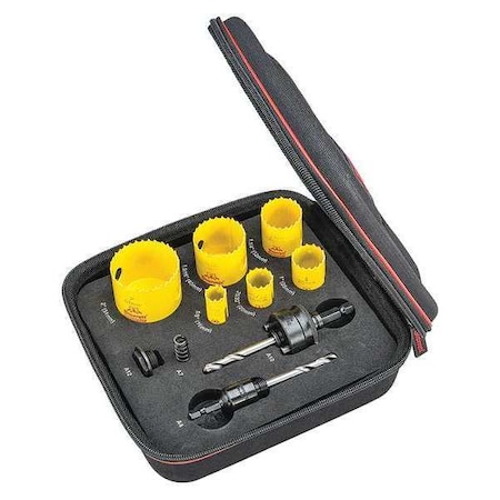 Electricians Kit w/ 6 Hole Saws Arbors Type KFC06041 N by USA Starrett Hole Saw Accessories