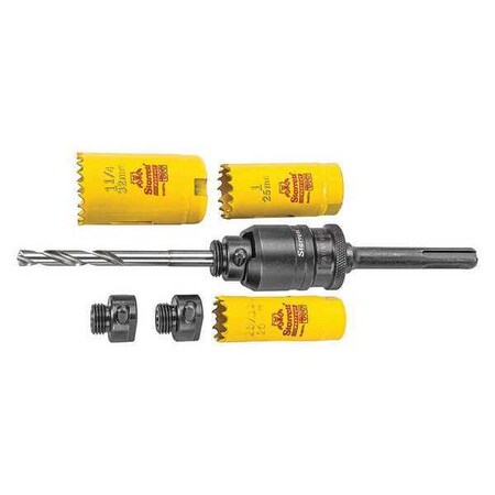 Kwik Change Arbor Kit w/ Hole Saws SDS by USA Starrett Hole Saw Accessories