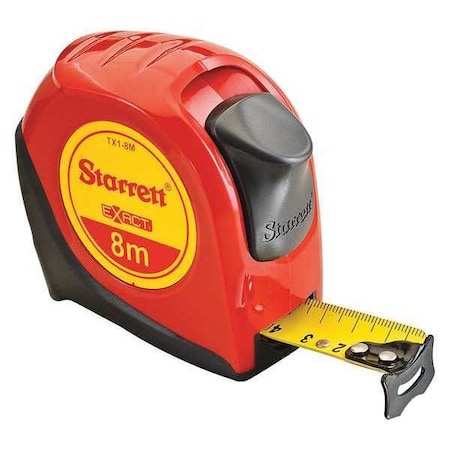 Tape Measure 1"x 8m Metric Type KTX1 8M N by USA Starrett Measuring Tapes