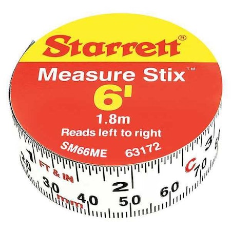 Measuring Stick 3/4"x 6'. Metric/English by USA Starrett Rulers & Straight Edges