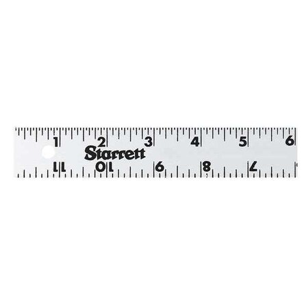 Anodized Aluminum Rule 12 " 1/8" 1/16 by USA Starrett Rulers & Straight Edges