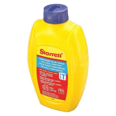 Temporary Standard Blue Chalk 8 oz. by USA Starrett Marking Chalk & Refills
