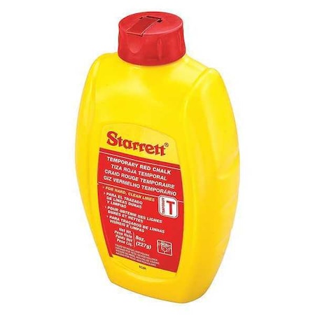 Temporary Standard Red Color Chalk 8 oz. by USA Starrett Marking Chalk & Refills