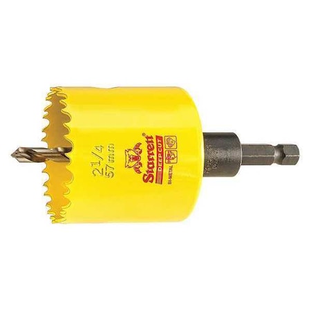 2 1/4" (57mm) Bi Metal HSS Hole Saw with Arbor by USA Starrett Hole Saws & Cutters