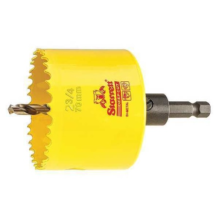 2 3/4" (70mm) Bi Metal HSS Hole Saw with Arbor by USA Starrett Hole Saws & Cutters