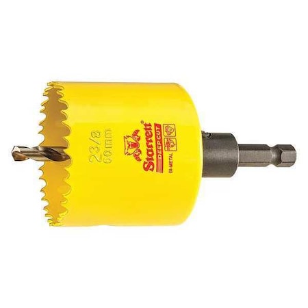 2 3/8" (60mm) Bi Metal HSS Hole Saw with Arbor by USA Starrett Hole Saws & Cutters