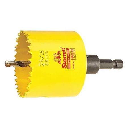 2 9/16" (65mm) Bi Metal HSS Hole Saw with Arbor by USA Starrett Hole Saws & Cutters