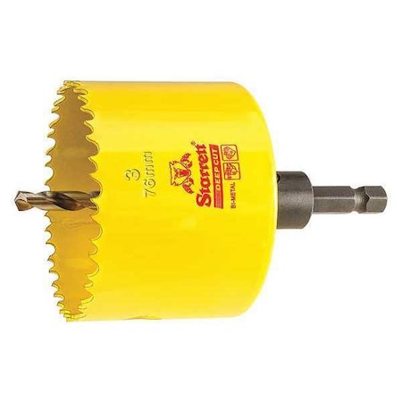 3" (76mm) Bi Metal HSS Hole Saw with Arbor by USA Starrett Hole Saws & Cutters