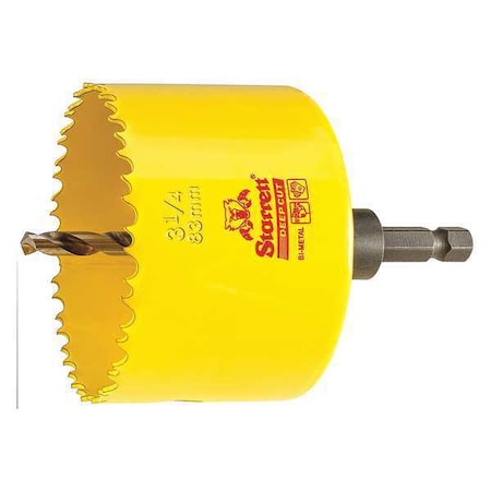 3 1/4" (83mm) Bi Metal HSS Hole Saw with Arbor by USA Starrett Hole Saws & Cutters