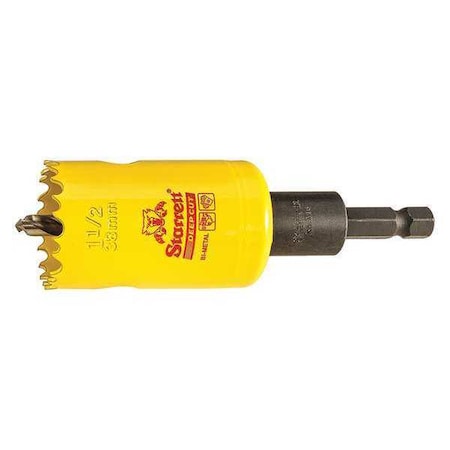 1 1/2" (38mm) Bi Metal HSS Hole Saw with Arbor by USA Starrett Hole Saws & Cutters