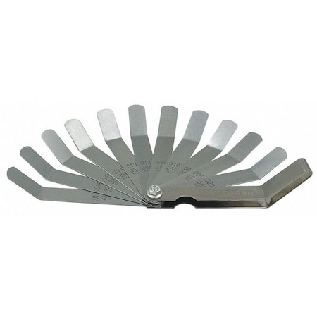 Bent Feeler Gauge Set 11 pcs. Bent Blade by USA Westward Precision Measuring Feeler Gauge Sets