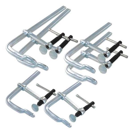 6 piece Sliding Arm Bar Clamp Set 4" 8" & 12" Standard Duty by USA Bessey Bar & Pipe Clamps