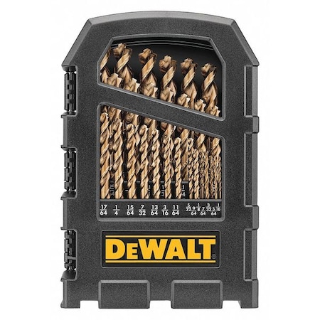 Drill Bit Cobalt Gold Ferrous Oxide by USA Dewalt Pilot Point Drill Bits