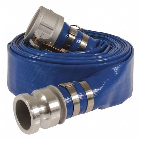 1 1/2" ID x 25 ft PVC Water Discharge Hose 80 PSI BL Type 45DU21 by USA Value Brand Air Compressor Discharge & Suction Hoses
