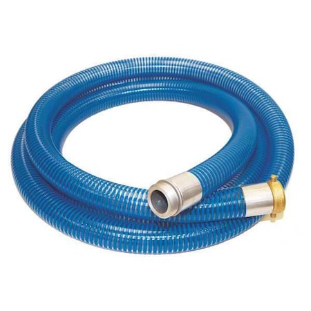 2" ID x 20 ft PVC Water Suction Hose Clear/BL by USA Value Brand Air Compressor Discharge & Suction Hoses
