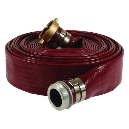 4" ID x 50 ft PVC Water Discharge Hose 100 PSI RD by USA Value Brand Air Compressor Discharge & Suction Hoses