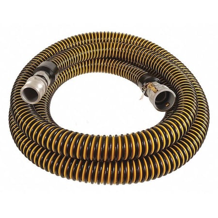 2" ID x 20 ft Water Discharge Hose 17 PSI BK/YL by USA Value Brand Air Compressor Discharge & Suction Hoses
