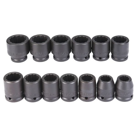 Impact Socket Set Black Oxide 13 pcs. by USA Proto Socket Sets