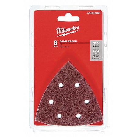 Sand Paper 60 Grit 3 1/2 in. by USA Milwaukee Oscillating Tool Accessories