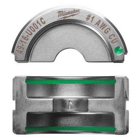 Crimping Tool Die 1 AWG Green by USA Milwaukee Crimping Tool Dies
