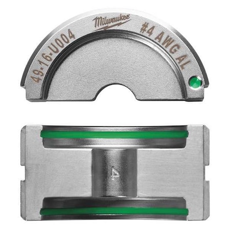 Crimping Tool Die 4 AWG Green by USA Milwaukee Crimping Tool Dies