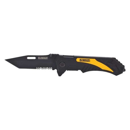 Pocket Knife Tanto Lockback Black/Yellow by USA Dewalt Folding Knives