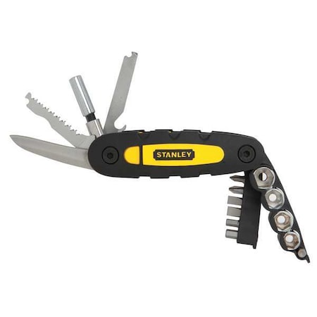 Multi Tool Folding Knife 14 Tool Ylw/Blk by USA Stanley Multi tool Pliers